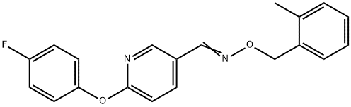 (E)-{[6-(4-fluorophenoxy)pyridin-3-yl]methylidene}[(2-methylphenyl)methoxy]amine Structure