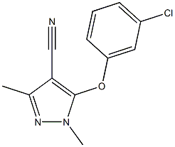 5-(3-chlorophenoxy)-1,3-dimethyl-1H-pyrazole-4-carbonitrile