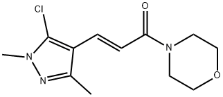 (2E)-3-(5-chloro-1,3-dimethyl-1H-pyrazol-4-yl)-1-(morpholin-4-yl)prop-2-en-1-one Structure
