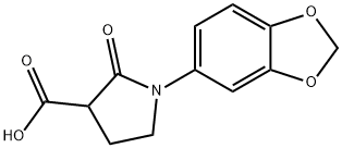 1-(2H-1,3-benzodioxol-5-yl)-2-oxopyrrolidine-3-carboxylic acid Structure