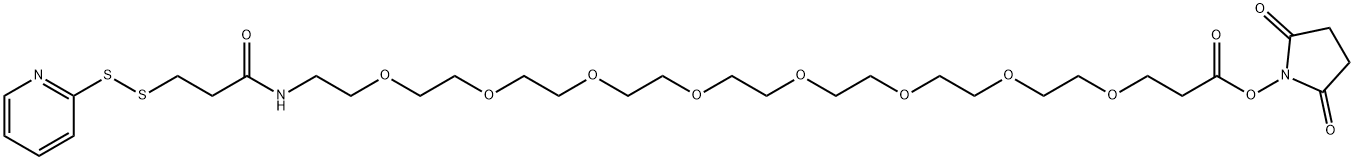SPDP-DPEG®₈-NHS ESTER 化学構造式