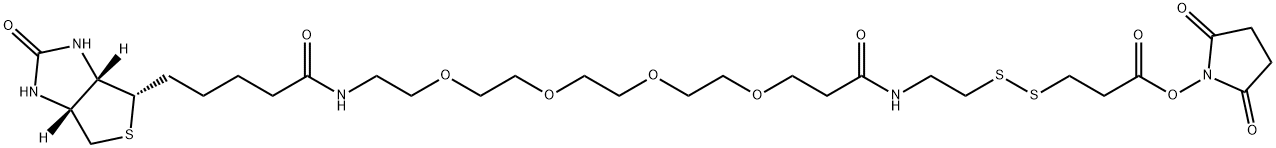 Biotin-PEG4-S-S-NHS Struktur
