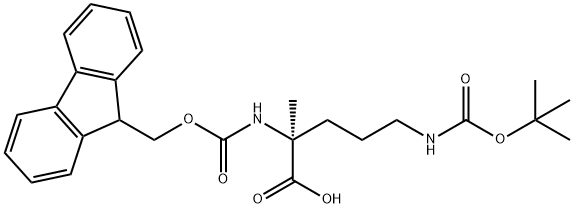 (S)-NΑ-FMOC-NΑ-BOC-Α-METHYLORNITHINE, 1315449-95-6, 结构式