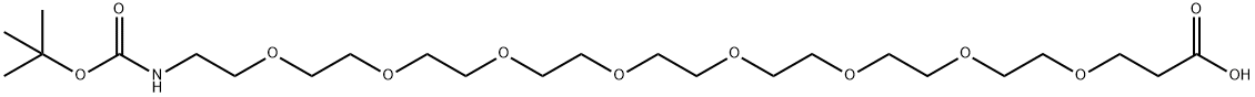 T-BOC-N-AMIDO-DPEG®₈-ACID 化学構造式