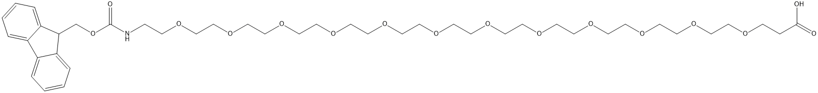 N-芴甲氧羰基-十二聚乙二醇-羧酸, 756526-01-9, 结构式