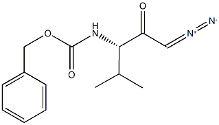 N-alpha-Benzyloxycarbonyl-L-valinyl-diazomethane, (3S)-3-Z-amino-1-diazo-4-methyl-2-pentanone Structure