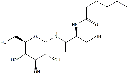 N-己酰基-葡糖神经酰胺, 111956-46-8, 结构式