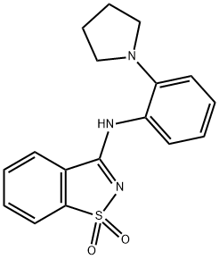 1,1-dioxo-N-(2-pyrrolidin-1-ylphenyl)-1,2-benzothiazol-3-amine Structure