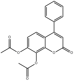 (8-acetyloxy-2-oxo-4-phenylchromen-7-yl) acetate Structure