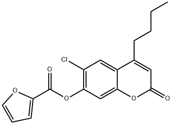 (4-butyl-6-chloro-2-oxochromen-7-yl) furan-2-carboxylate Structure