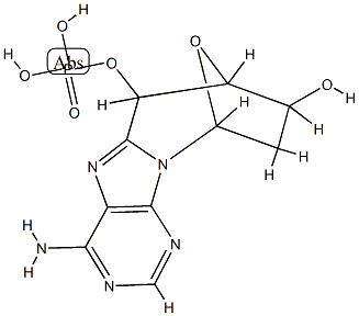8,5'-cyclo(deoxyadenosine 5'-monophosphate) 结构式