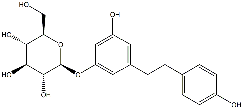 二氢白藜芦醇 3-O-葡萄糖甙, 100432-87-9, 结构式
