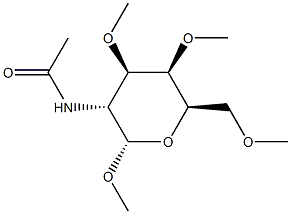 Methyl 2-(acetylamino)-3-O,4-O,6-O-trimethyl-2-deoxy-α-D-galactopyranoside Structure
