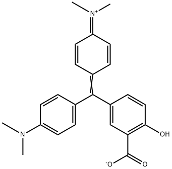 N-[4-[(3-Carboxylato-4-hydroxyphenyl)[4-(dimethylamino)phenyl]methylene]-2,5-cyclohexadien-1-ylidene]-N-methylmethanaminium Structure