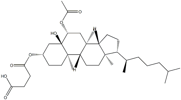 5α-Cholestane-3β,5,6β-triol 6-acetate 3-(hydrogen succinate) 结构式