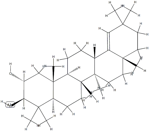 Olean-18-ene-2α,3β-diol 结构式