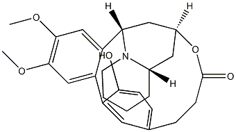 13,14-ジヒドロ-2'-ヒドロキシ-4'',5''-ジメトキシリトラン-12-オン 化学構造式