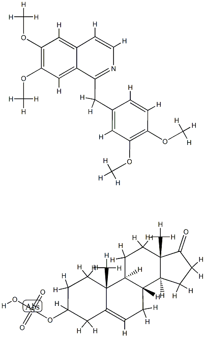 1-[(3,4-dimethoxyphenyl)methyl]-6,7-dimethoxy-isoquinoline, (8R,9S,10R ,13S,14S)-10,13-dimethyl-17-oxo-3-sulfooxy-1,2,3,4,7,8,9,11,12,14,15,1 6-dodecahydrocyclopenta[a]phenanthrene 结构式