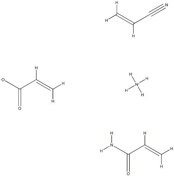 2-Propenoic acid, ammonium salt, polymer with 2-propenamide and 2-propenenitrile 结构式