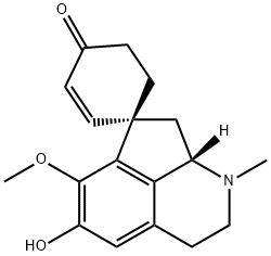 (1S)-2',3',8',8'aβ-Tetrahydro-5'-hydroxy-6'-methoxy-1'-methylspiro[2-cyclohexene-1,7'(1'H)-cyclopent[ij]isoquinolin]-4-one Struktur