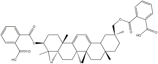 olean-11,13(18)-diene-3,30-diol dihemiphthalate, disodium salt 结构式