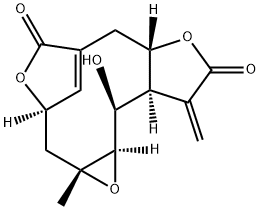 (1aR,3R,7aS,10aS,11S,11aR)-2,3,7,7a,10,10a,11,11a-オクタヒドロ-11-ヒドロキシ-1a-メチル-10-メチレン-5H-3,6-メテノフロ[3,2-g]オキシレノ[d]オキサシクロウンデシン-5,9(1aH)-ジオン 化学構造式
