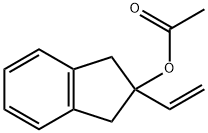 Acetic acid 2-vinyl-indan-2-yl ester Structure