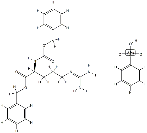 N-Ω-甲苯磺酰基-L-精氨酸苄酯对甲苯磺酸盐 结构式