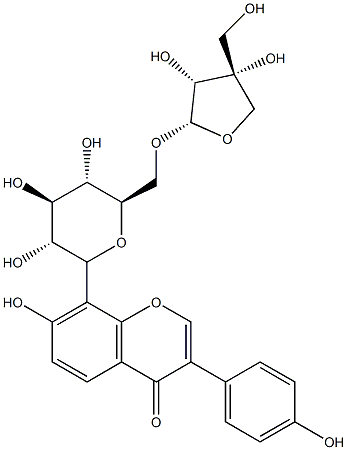 芹糖葛根素苷 结构式