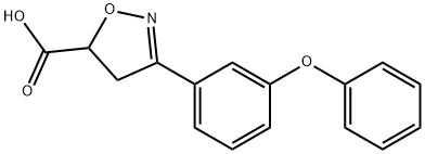 3-(3-phenoxyphenyl)-4,5-dihydro-1,2-oxazole-5-carboxylic acid Structure
