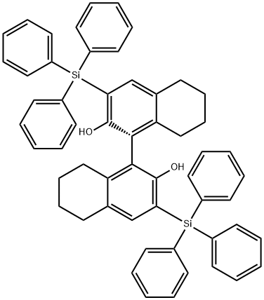 R-3,3'-BIS(TRIPHENYLSILYL)-5,5',6,6',7,7',8,8'-OCTAHYDRO-1,1'-BI-2,2'-NAPHTHOL 结构式