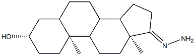 5α-Androstan-17-one, 3β-hydroxy-, hydrazone Structure