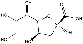 3-デオキシ-β-D-manno-2-オクツロフラノソン酸 化学構造式