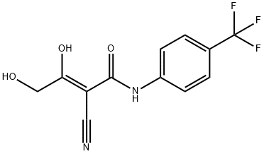 (2Z)-2-氰基-3,4-二羟基-N-[4-(三氟甲基)苯基]-2-丁烯酰胺 结构式