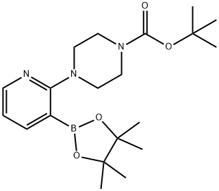 4-[3-(4,4,5,5-TETRAMETHYL-[1,3,2]DIOXABOROLAN-2-YL)-PYRIDIN-2-YL]-PIPERAZINE-1-CARBOXYLIC ACID TERT-BUTYL ESTER Struktur