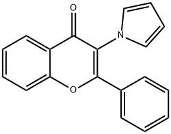 4H-1-Benzopyran-4-one,2-phenyl-3-(1H-pyrrol-1-yl)-(9CI) Struktur