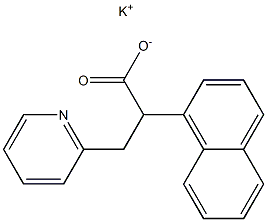 α-(1-ナフチル)-2-ピリジンプロピオン酸カリウム 化学構造式