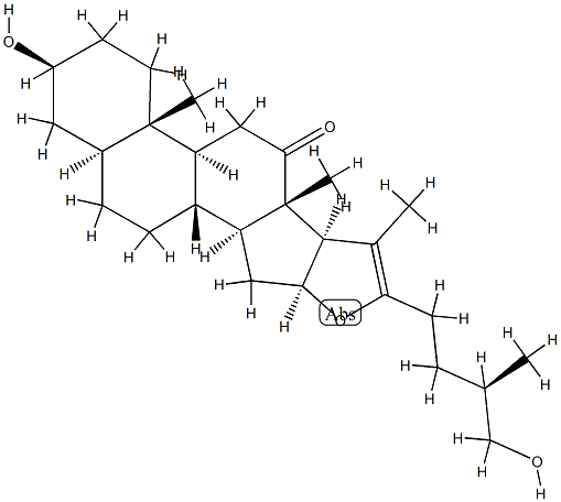 (25R)-3β,26-ジヒドロキシ-5α-フロスタ-20(22)-エン-12-オン 化学構造式