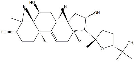 (24R)-20,24-Epoxy-5α-lanost-9(11)-ene-3β,6α,16β,25-tetrol Struktur