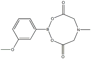 2-(3-メトキシフェニル)-6-メチル-1,3,6,2-ジオキサザボロカン-4,8-ジオン 化学構造式