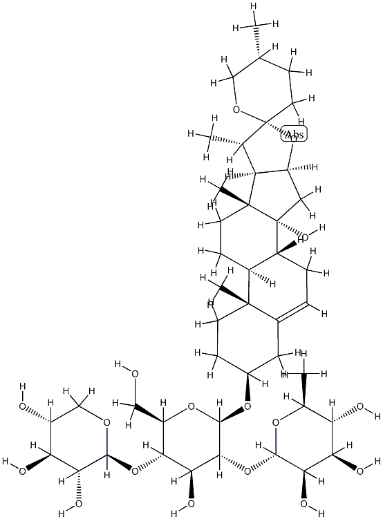 14-羟基麦冬皂苷C, 1111088-89-1, 结构式