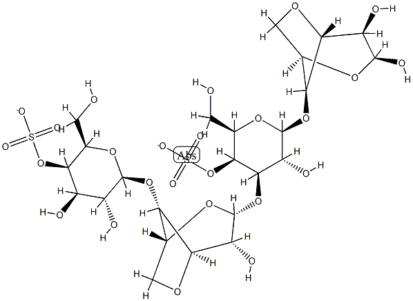 κ-カラギーナン 化学構造式