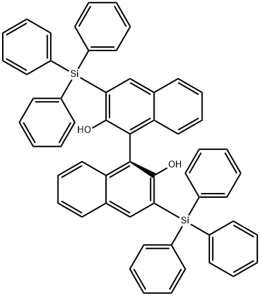 (S)-3,3'-ビス(トリフェニルシリル)-1,1'-ビ-2-ナフトール 化学構造式