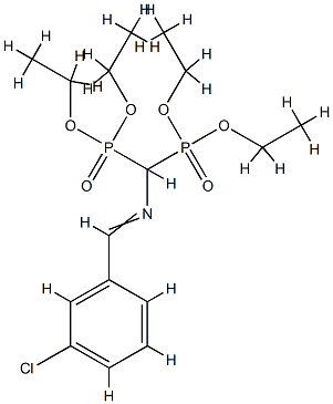 Tetraethyl (N-metachlorobenzylideneaminomethylene)bisphosphonate 结构式
