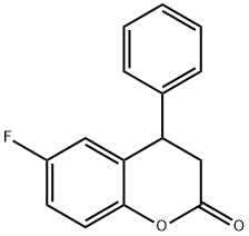 2H-1-Benzopyran-2-one, 6-fluoro-3,4-dihydro-4-phenyl- Structure