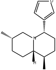 (1R,4S,7S,9aS)-4-(3-フリル)オクタヒドロ-1,7-ジメチル-2H-キノリジン 化学構造式
