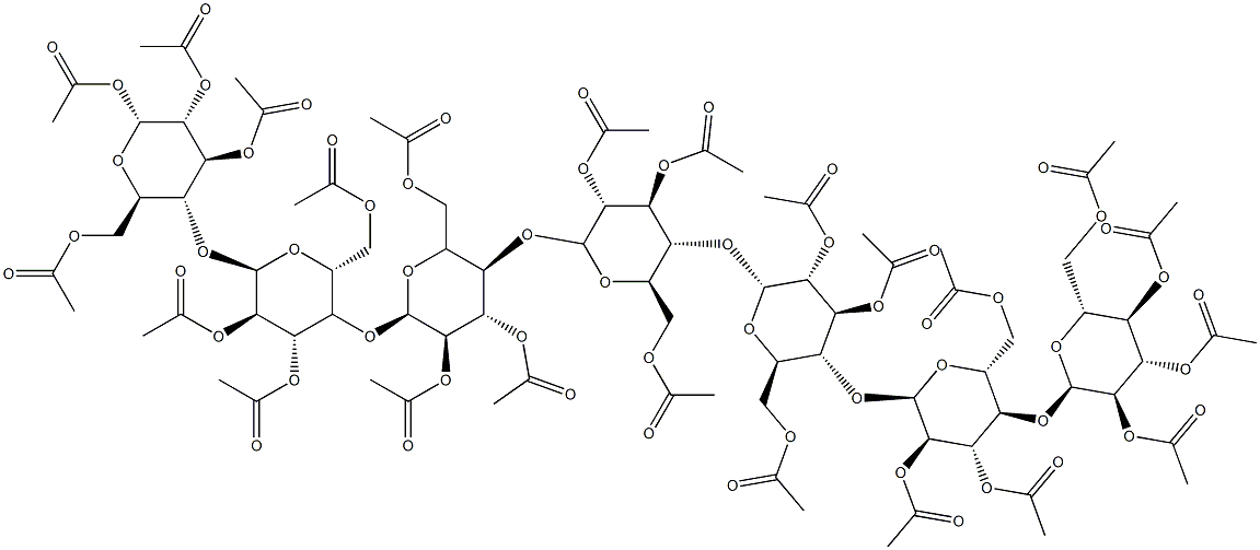 Maltoheptaosetricosaacetate Structure