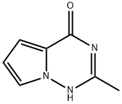 2-メチルピロロ[2,1-F][1,2,4]トリアジン-4(3H)-オン 化学構造式