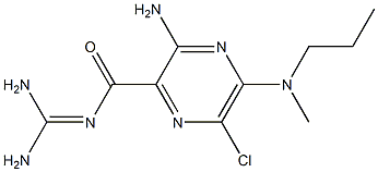 5-(N-methyl-N-propyl)amiloride 结构式