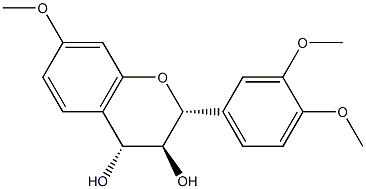 (2R)-2α-(3,4-ジメトキシフェニル)-3,4-ジヒドロ-7-メトキシ-2H-1-ベンゾピラン-3β,4α-ジオール 化学構造式